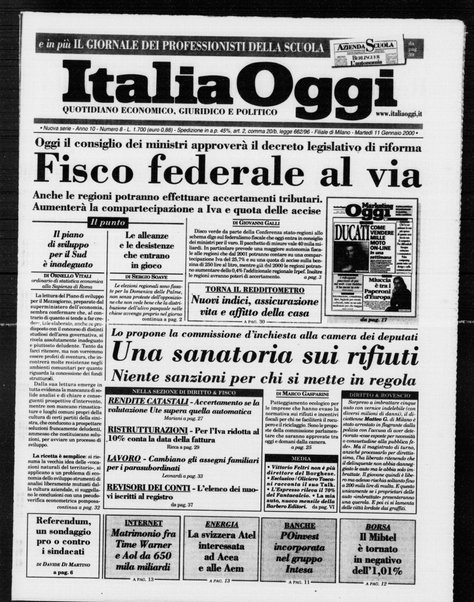 Italia oggi : quotidiano di economia finanza e politica